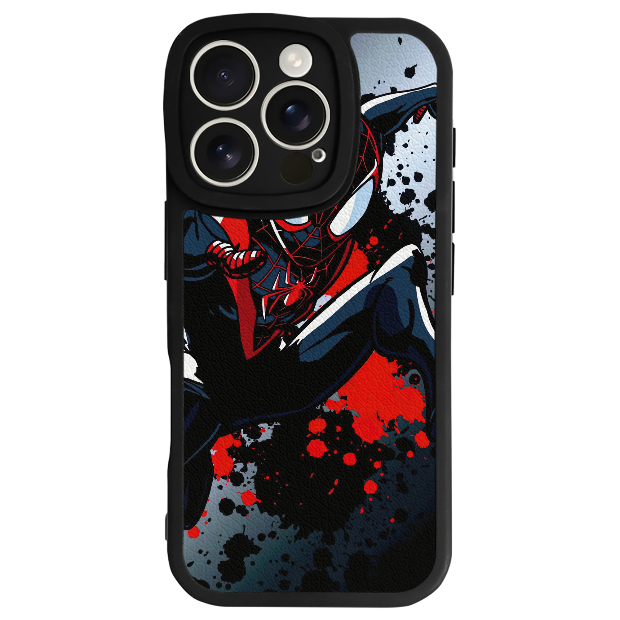Spider Man スパイダーマン 【iPhone 16シリーズ対応】シリコンスマホケース（レザー調） 材質：シリコン